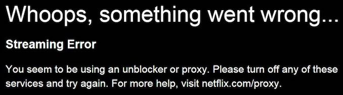 Amerikansk Netflix blokering